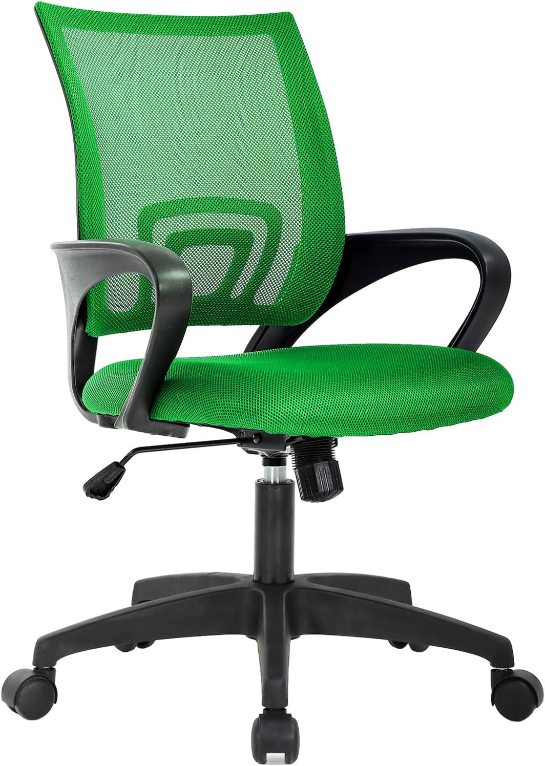  Office Chair | Mid-Back Swivel Desk Chair | Dark Black