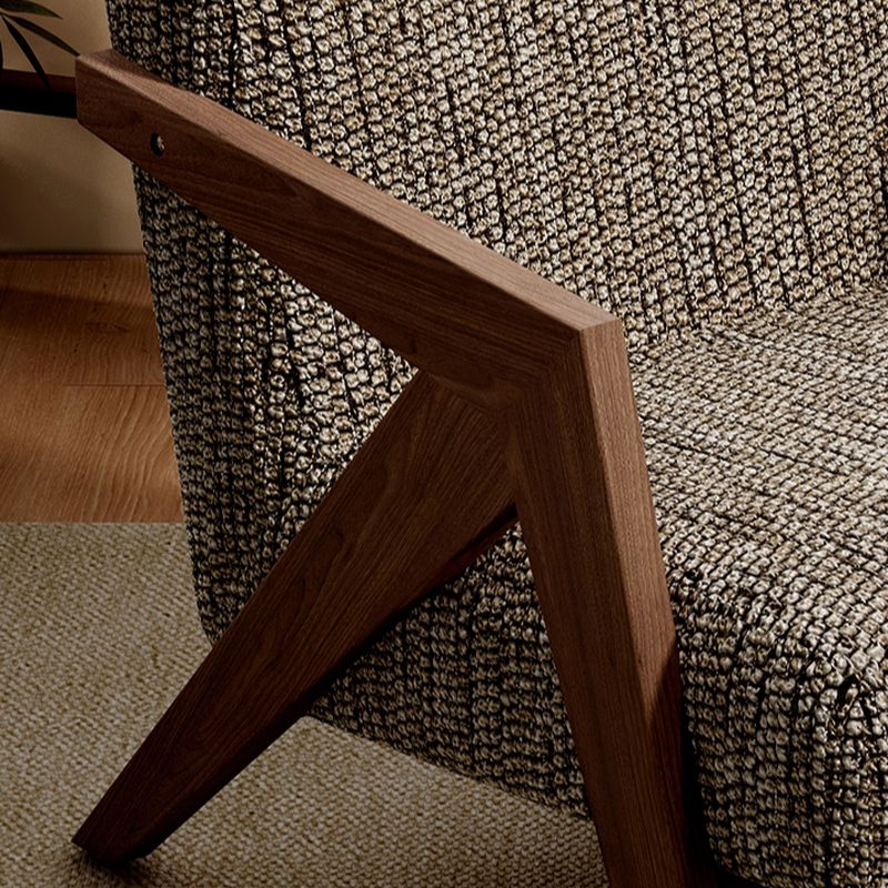 Contemporary Ash Wood Tight Back Accent Chair