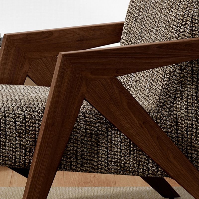 Contemporary Ash Wood Tight Back Accent Chair
