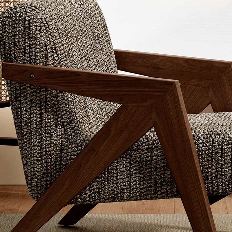 Contemporary Ash Wood Tight Back Accent Chair