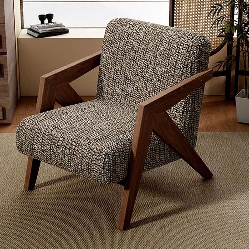 Contemporary Ash Wood Tight Back Accent Chair