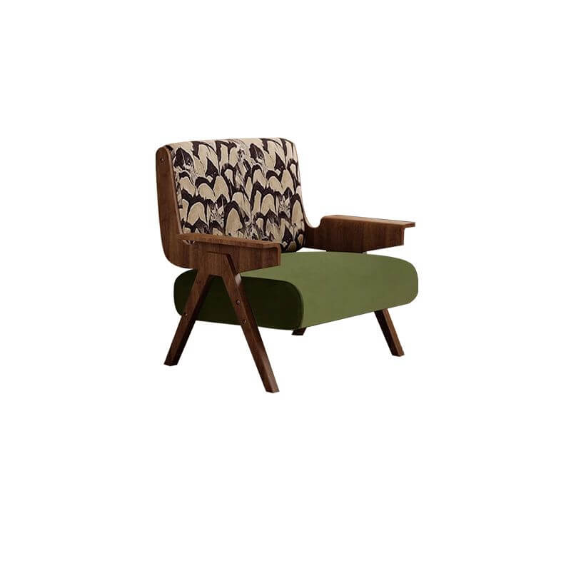 Olive Green Modern Accent Armchair