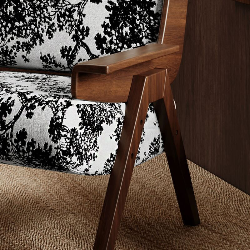 Olive Green Modern Accent Armchair