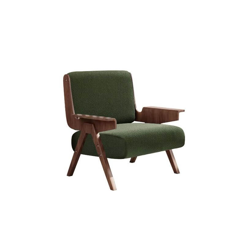 Olive Green Modern Accent Armchair