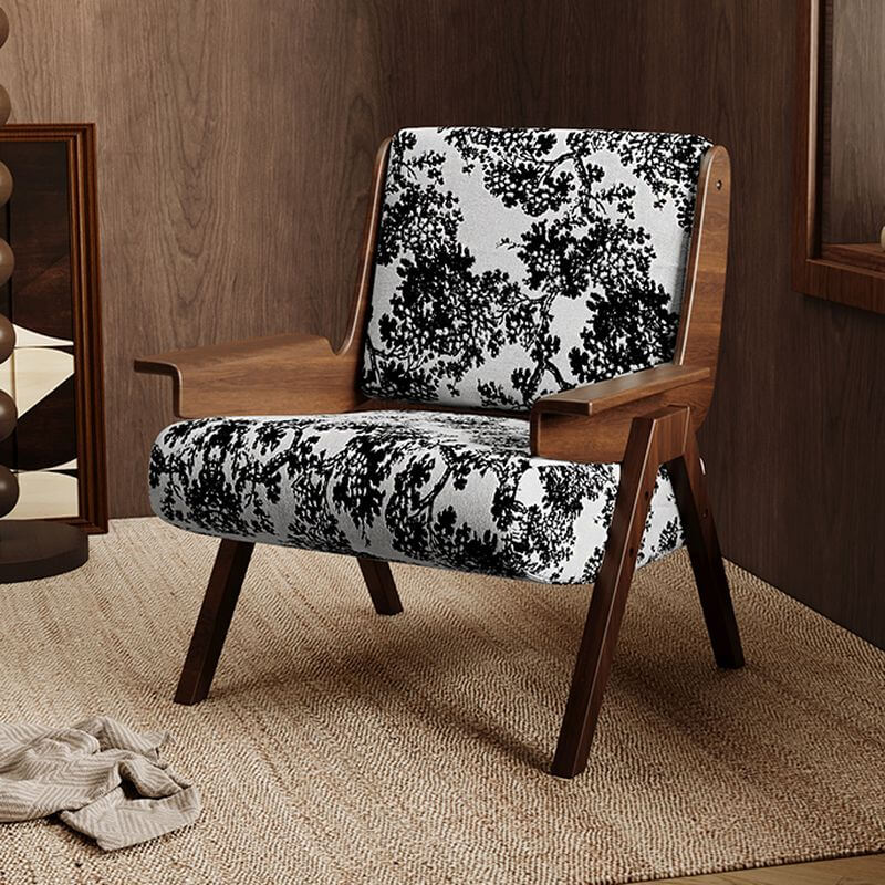 Olive Green Modern Accent Armchair