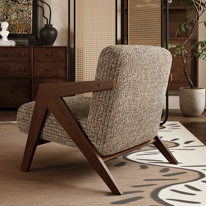 Toile&Striped Upholstered Arm Chair Base