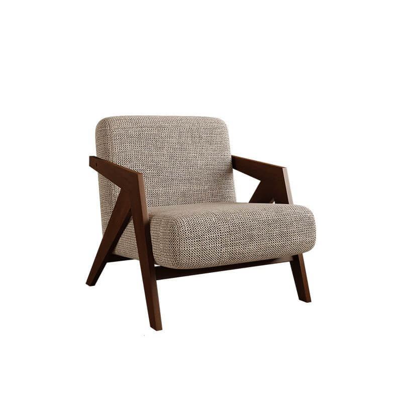 Toile&Striped Upholstered Arm Chair Base