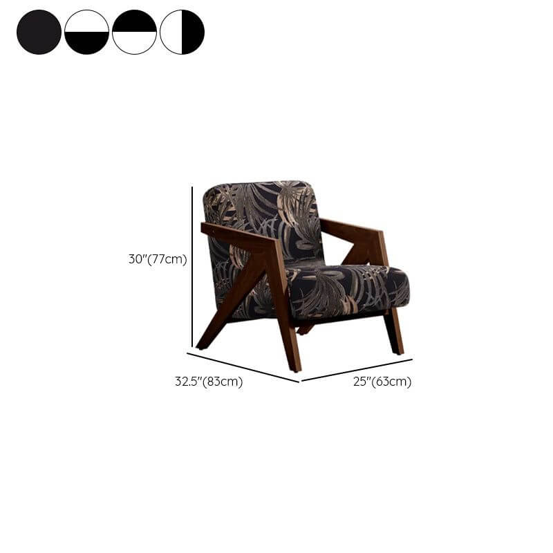 Contemporary Ash Wood Tight Back Accent Chair