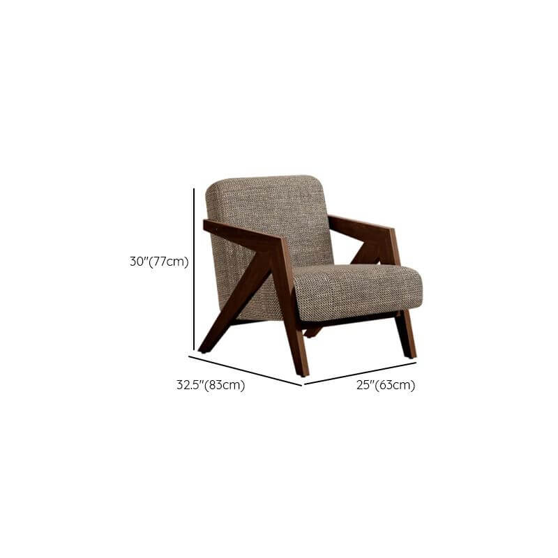 Contemporary Ash Wood Tight Back Accent Chair