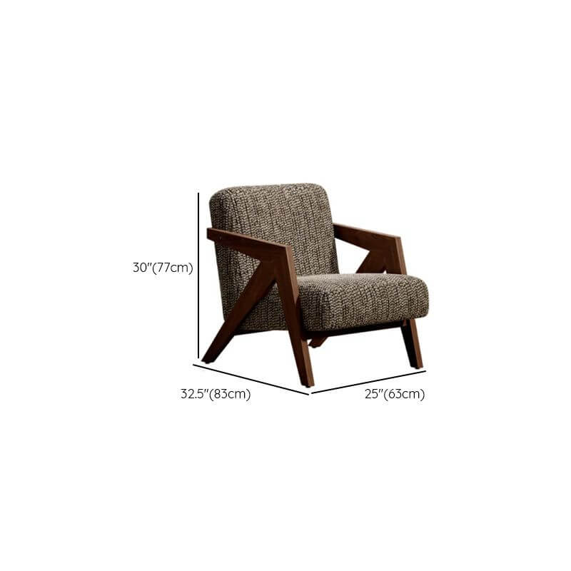 Contemporary Ash Wood Tight Back Accent Chair