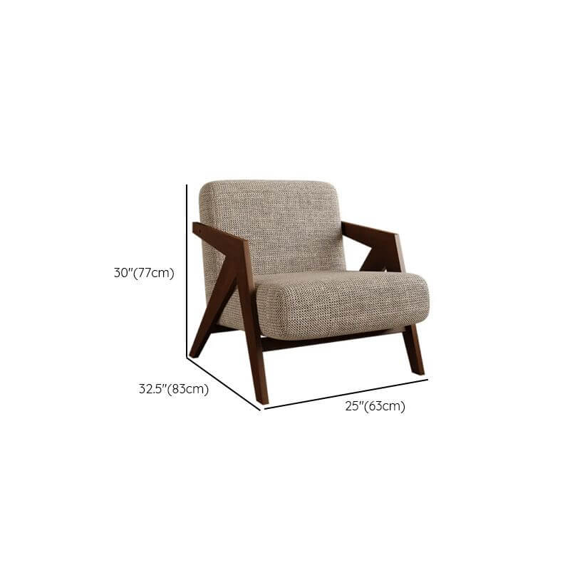Toile&Striped Upholstered Arm Chair Base