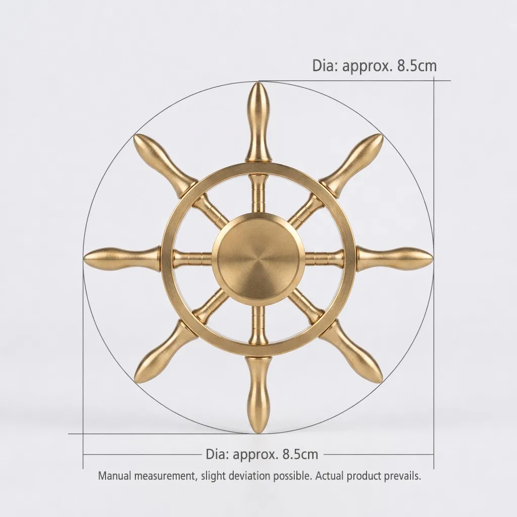 Brass Ship Wheel Fidget Spinner