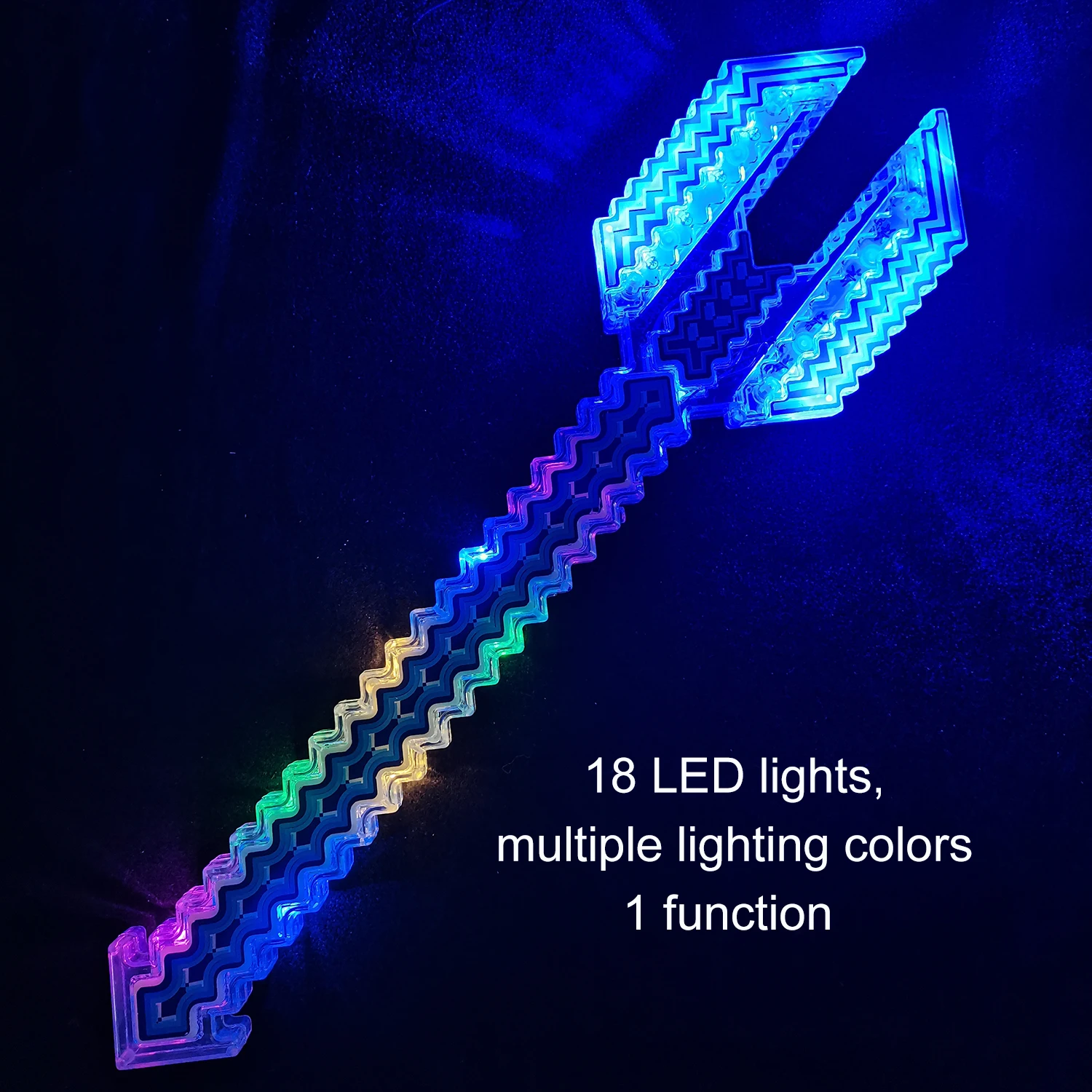 LED Pixel Trident Light-Up Party Toy
