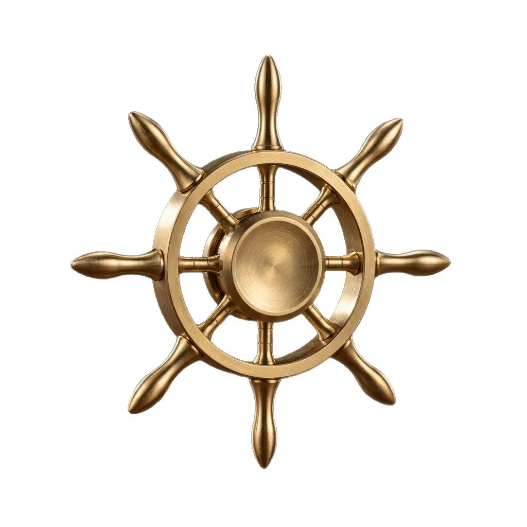 Brass Ship Wheel Fidget Spinner