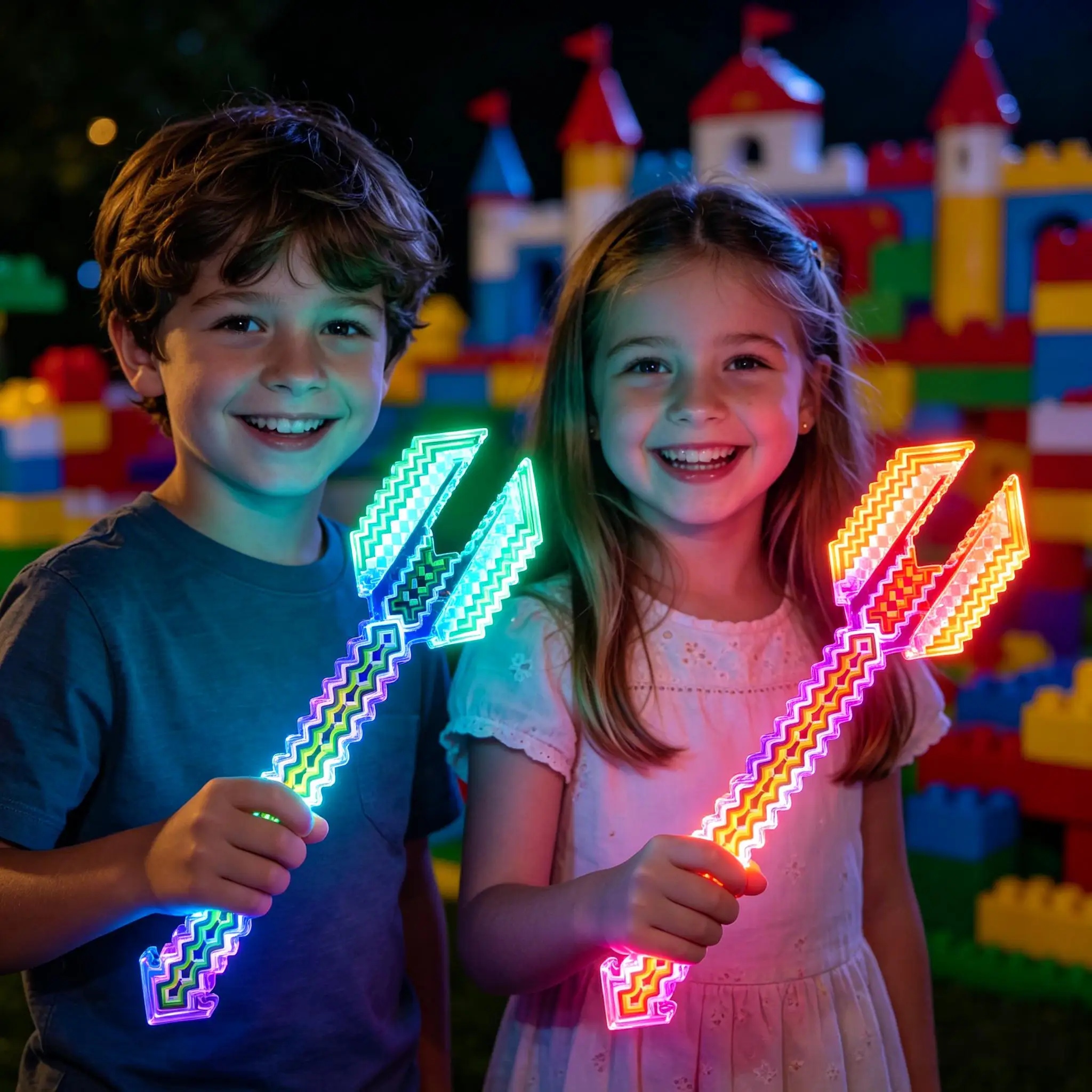 LED Pixel Trident Light-Up Party Toy