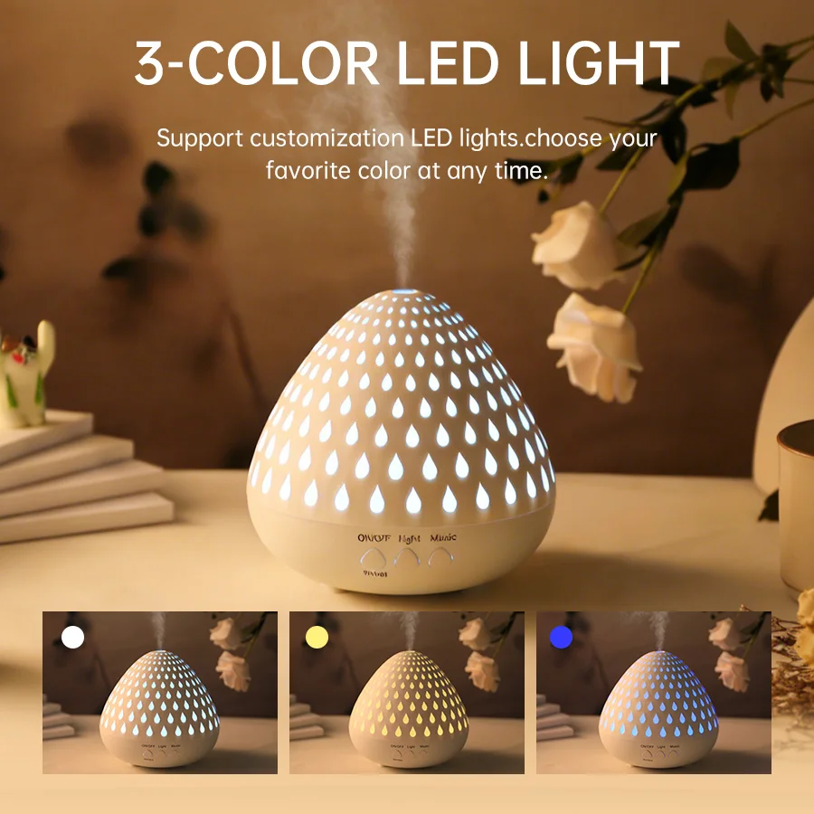 Raindrop Aroma Diffuser with LED Light & Nature Sounds