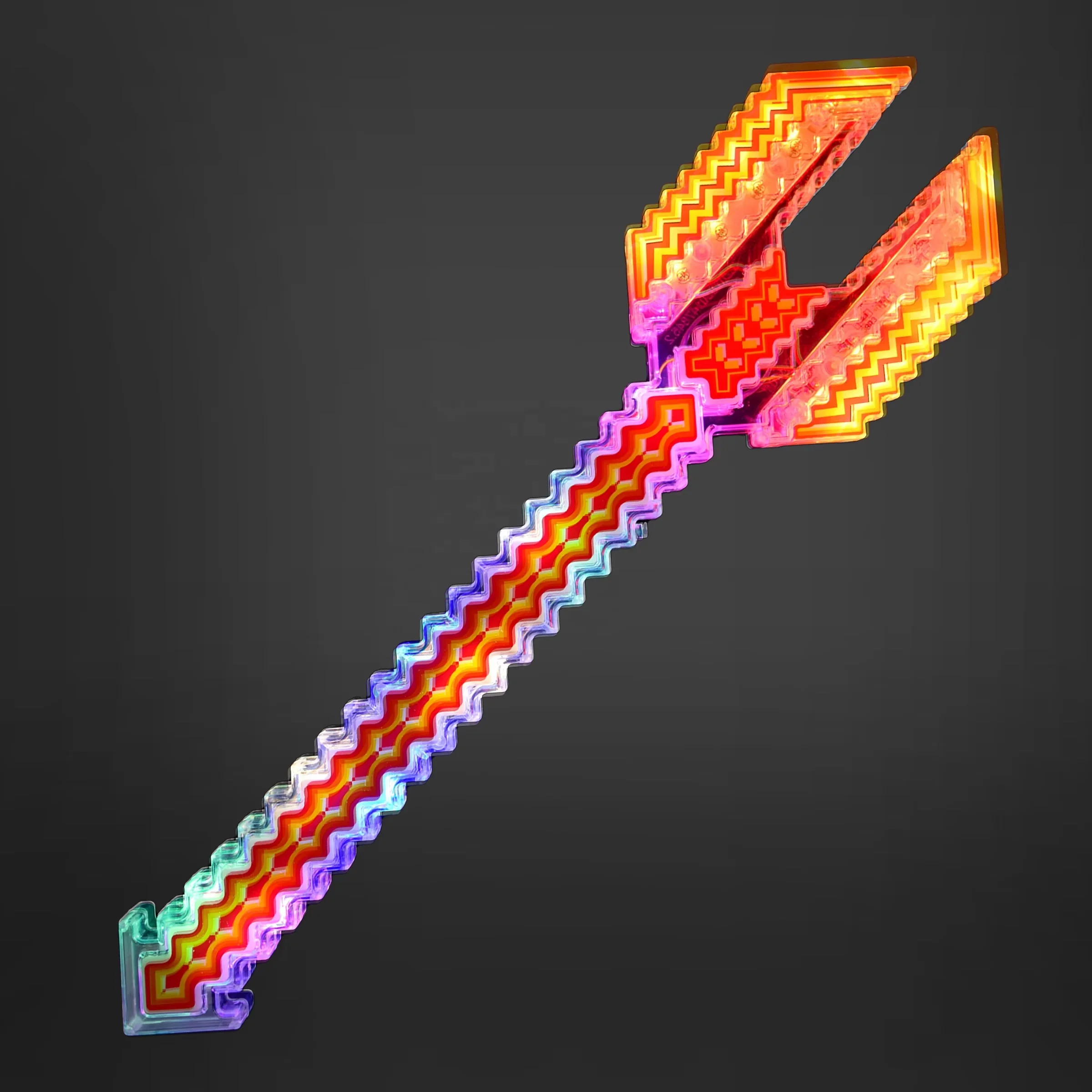LED Pixel Trident Light-Up Party Toy