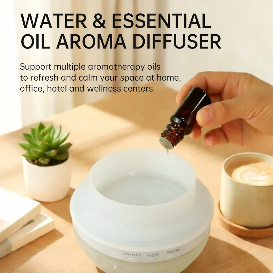 Raindrop Aroma Diffuser with LED Light & Nature Sounds