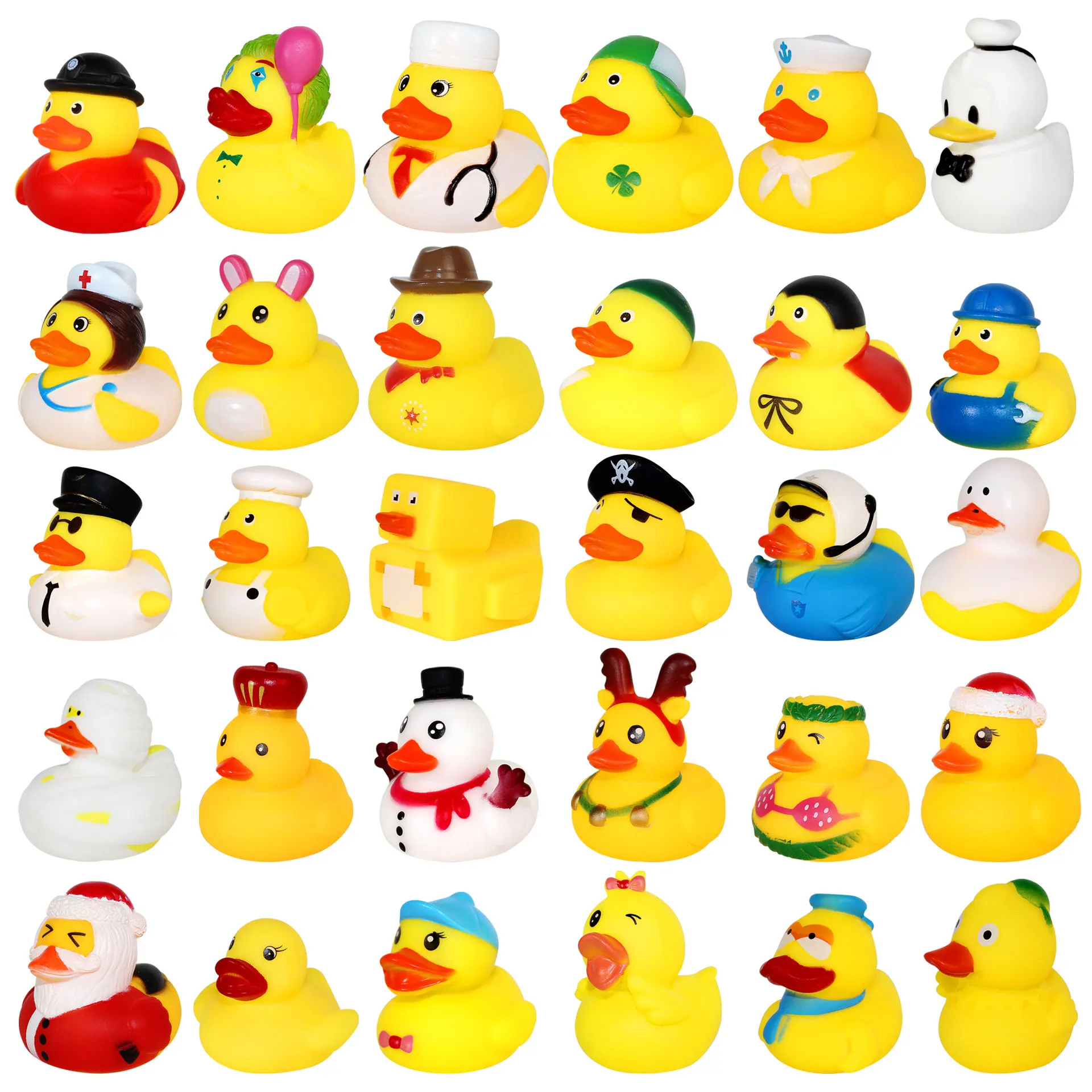 2-Inch Christmas & Halloween Rubber Ducks