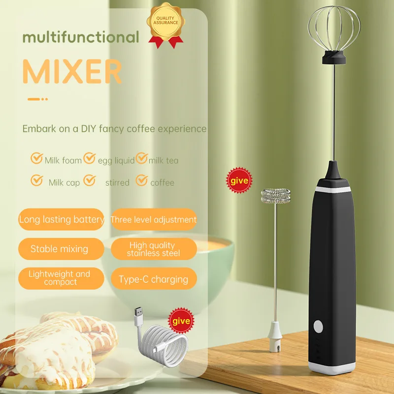 Handheld Electric Milk Frother – USB Rechargeable