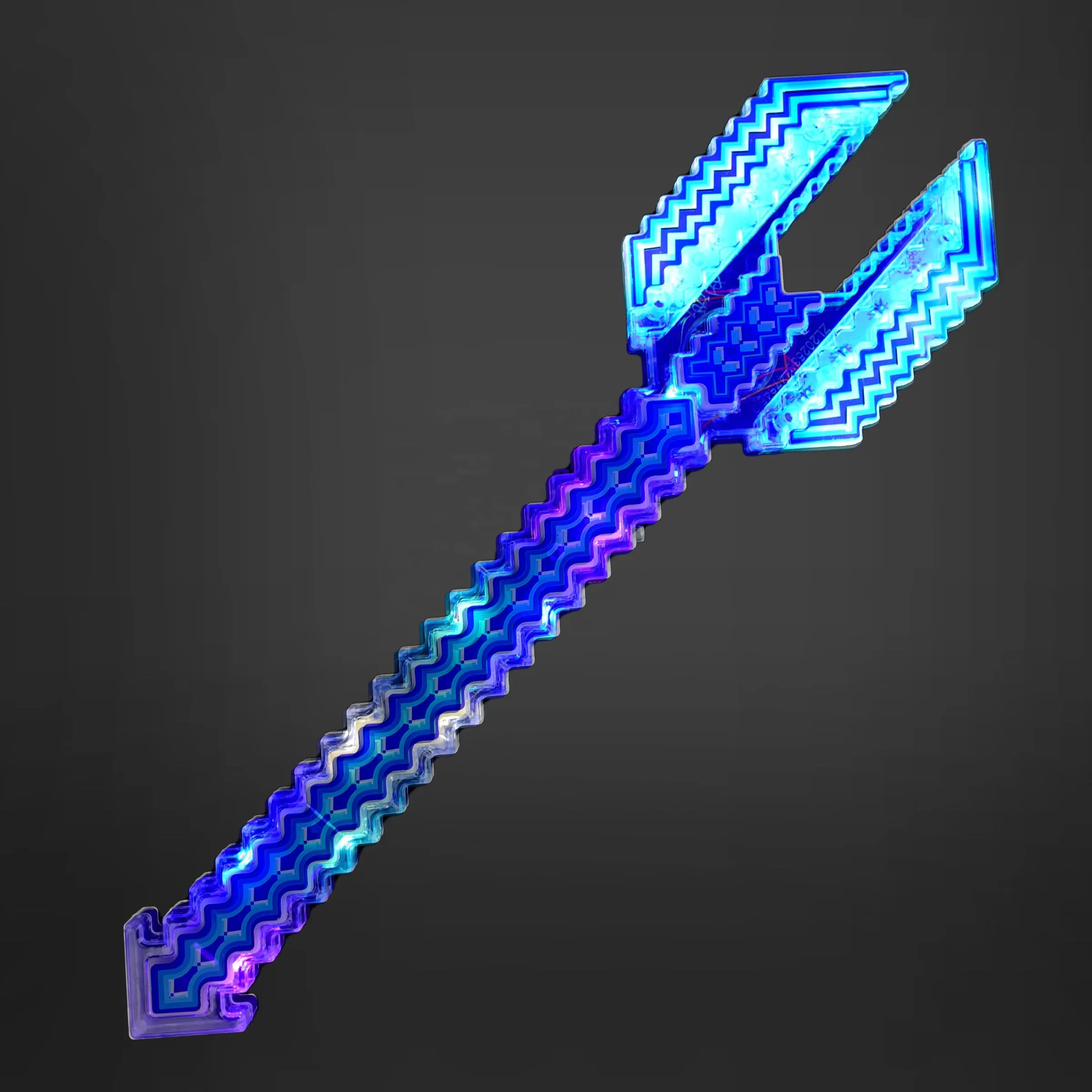 LED Pixel Trident Light-Up Party Toy