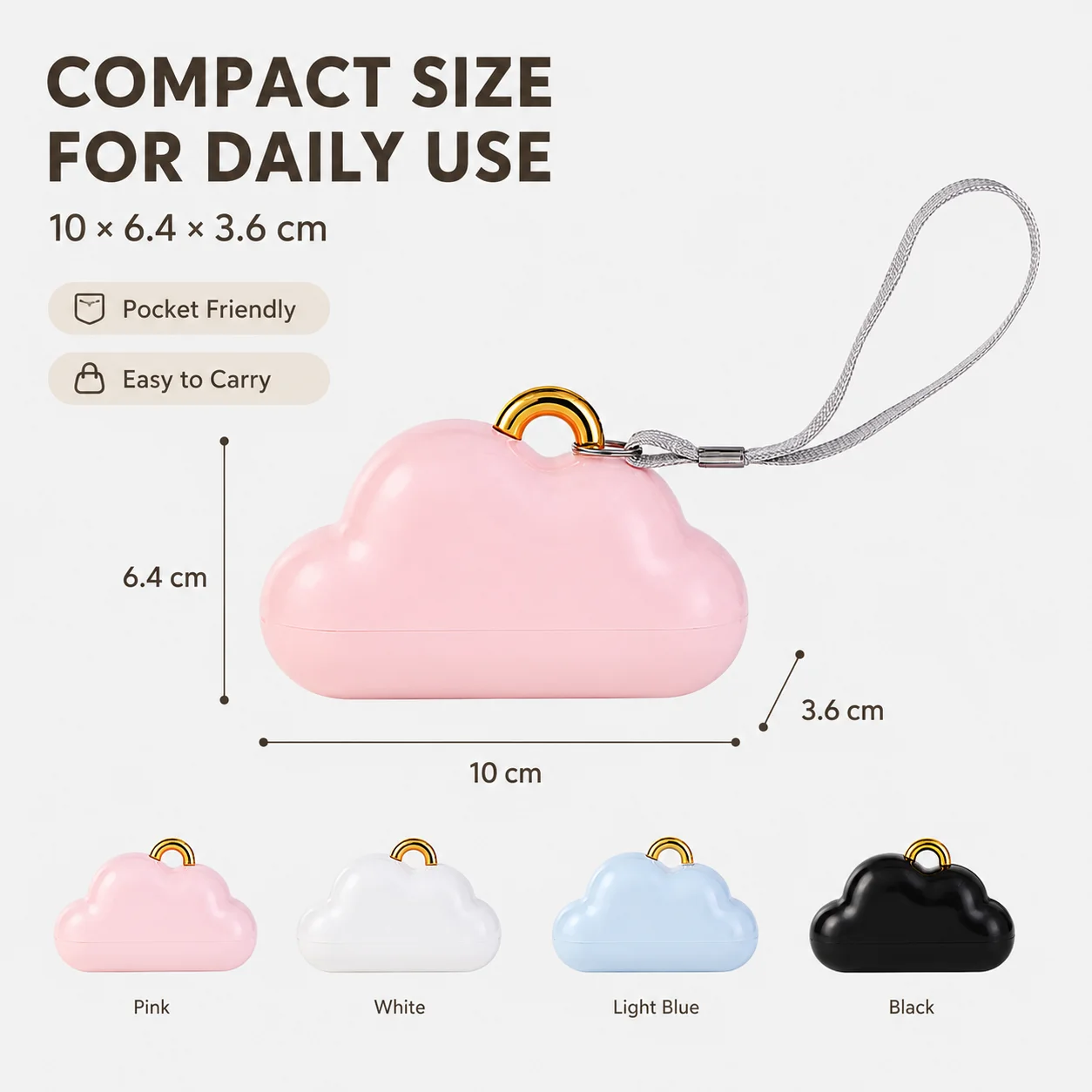 Mini Cloud Lint Roller & Refills for Clothes and Travel