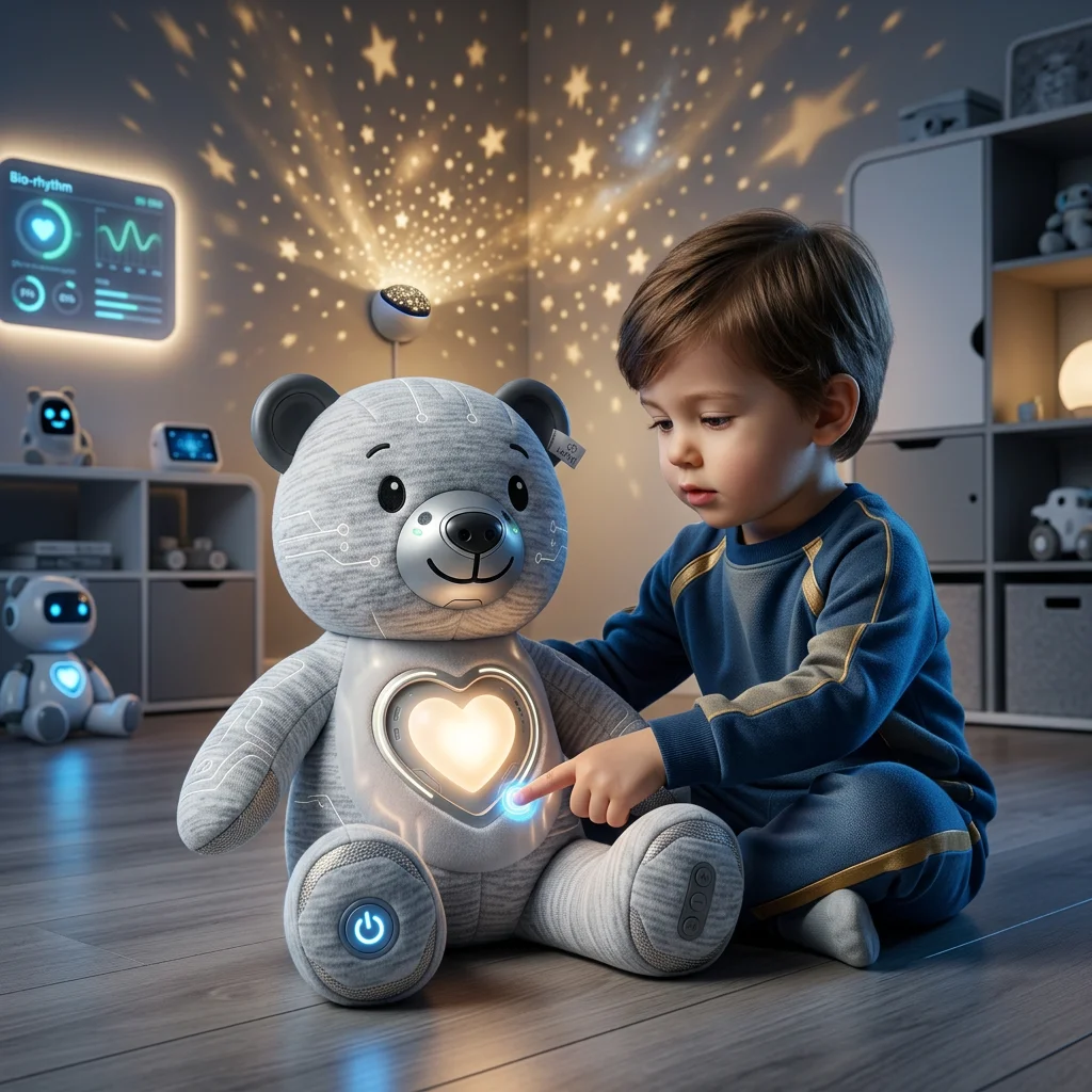 Custom Interactive Plush Bear with Light-Up Heart