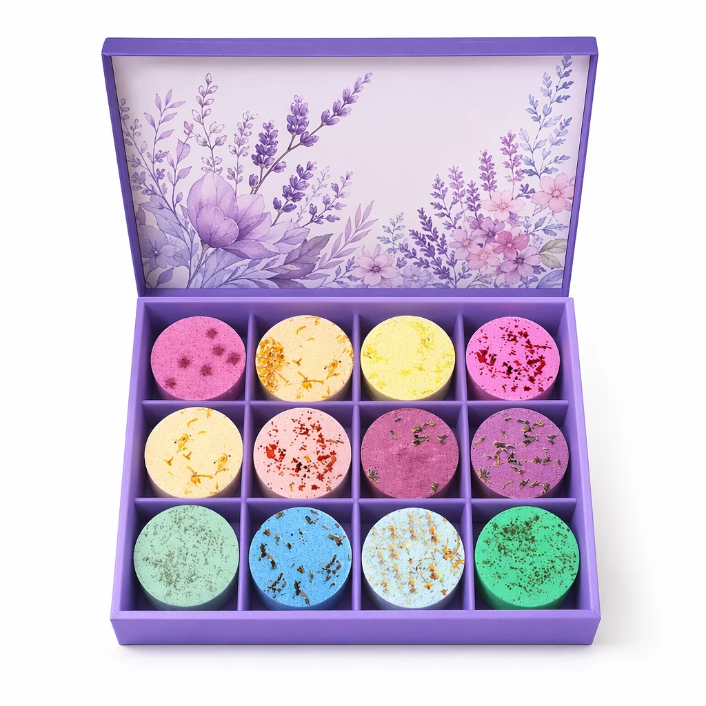 Floral Shower Steamers Gift Set – 12 Pack