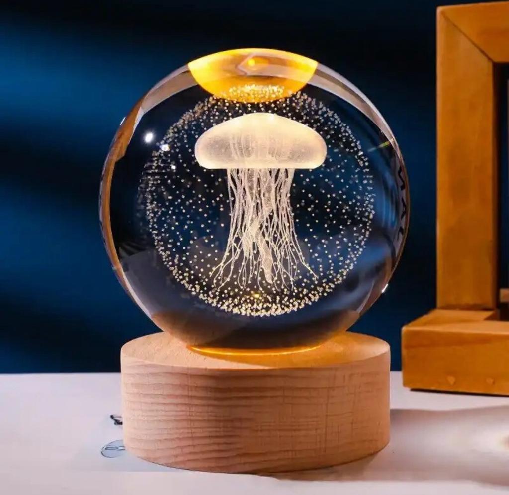 L&aacute;mpara Bola de Cristal Medusa - L&aacute;mpara Luna