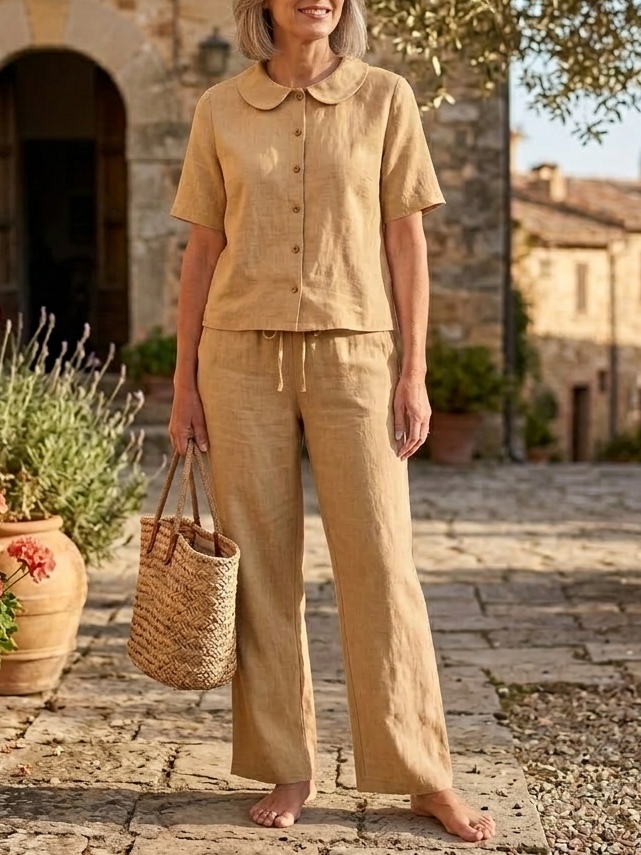 Fall New Arrivals🔥 Women's Timeless Linen Two-Piece Set