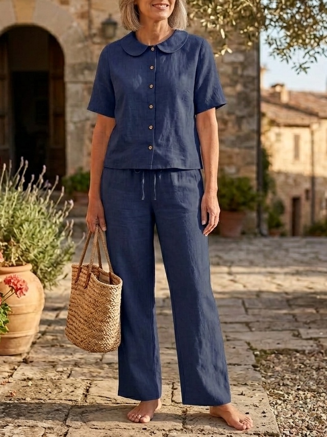 Fall New Arrivals🔥 Women's Timeless Linen Two-Piece Set