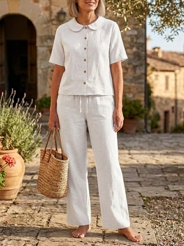 Fall New Arrivals🔥 Women's Timeless Linen Two-Piece Set