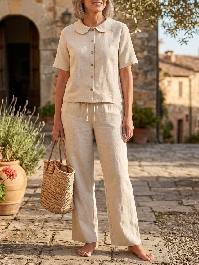 Fall New Arrivals🔥 Women's Timeless Linen Two-Piece Set