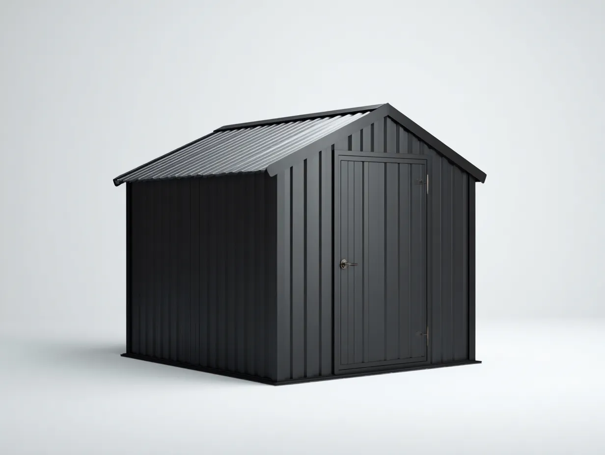 Gartenhäuschen aus Metall 210×180×215 cm - anthrazit - kompakter Geräteschuppen im Freien-Sotatahaus