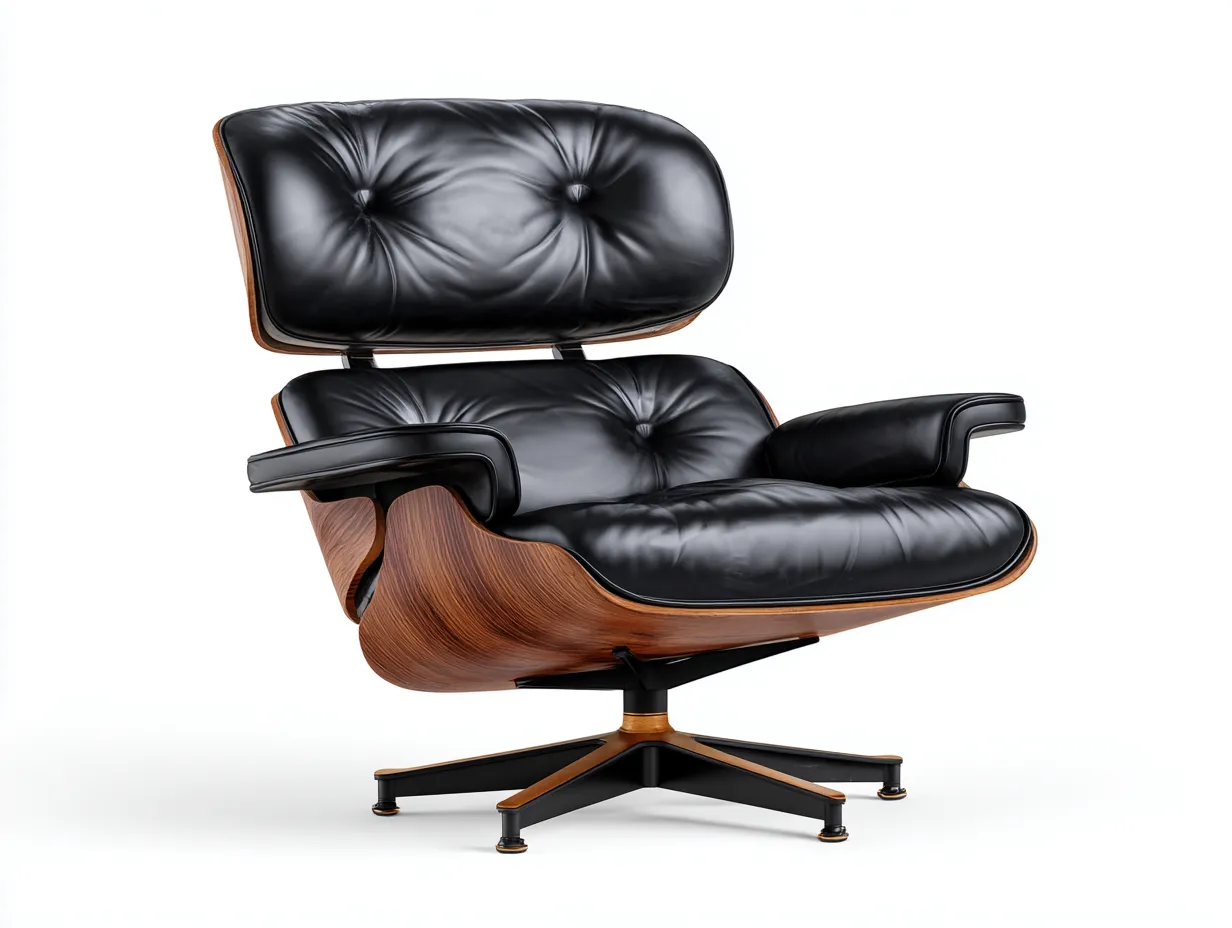 Sessel 90×90×108 cm – Schwarz/Holzfarben – moderner Relaxsessel mit Holzschale-Sotatahaus