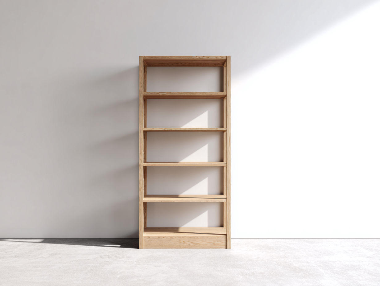 Bücherregal-Holz-72×31×184 cm-Natur-offenes Hochregal für Bücher und Dekoration-Monarainterior