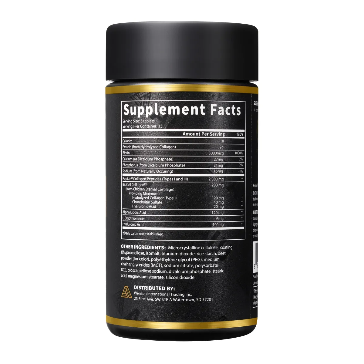 AUJ Supplement Facts label