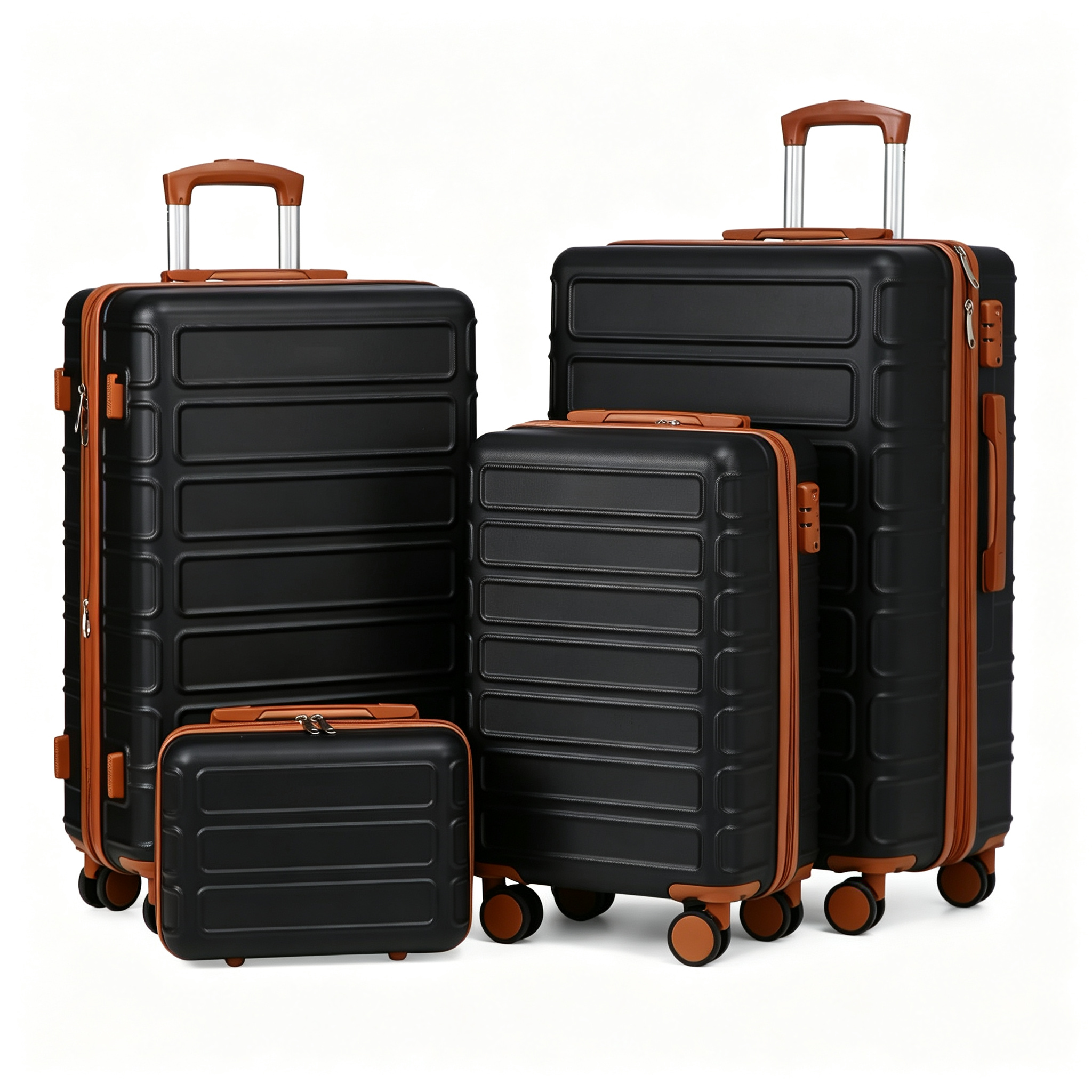 4 Piece Luggage Set Expandable ABS Travel Suitcase Set TSA Lock Hardshell Durable Lightweight Traveling Luggage Sets Gift for Back to School (28in26in20in13in)