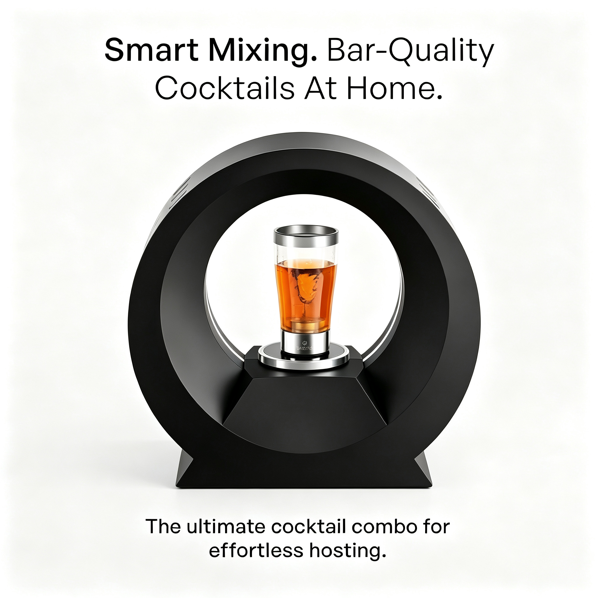 360 Cocktail Maker Machine (Black) : Drink Maker for Cocktails, Mixed Drinks, and Mocktails