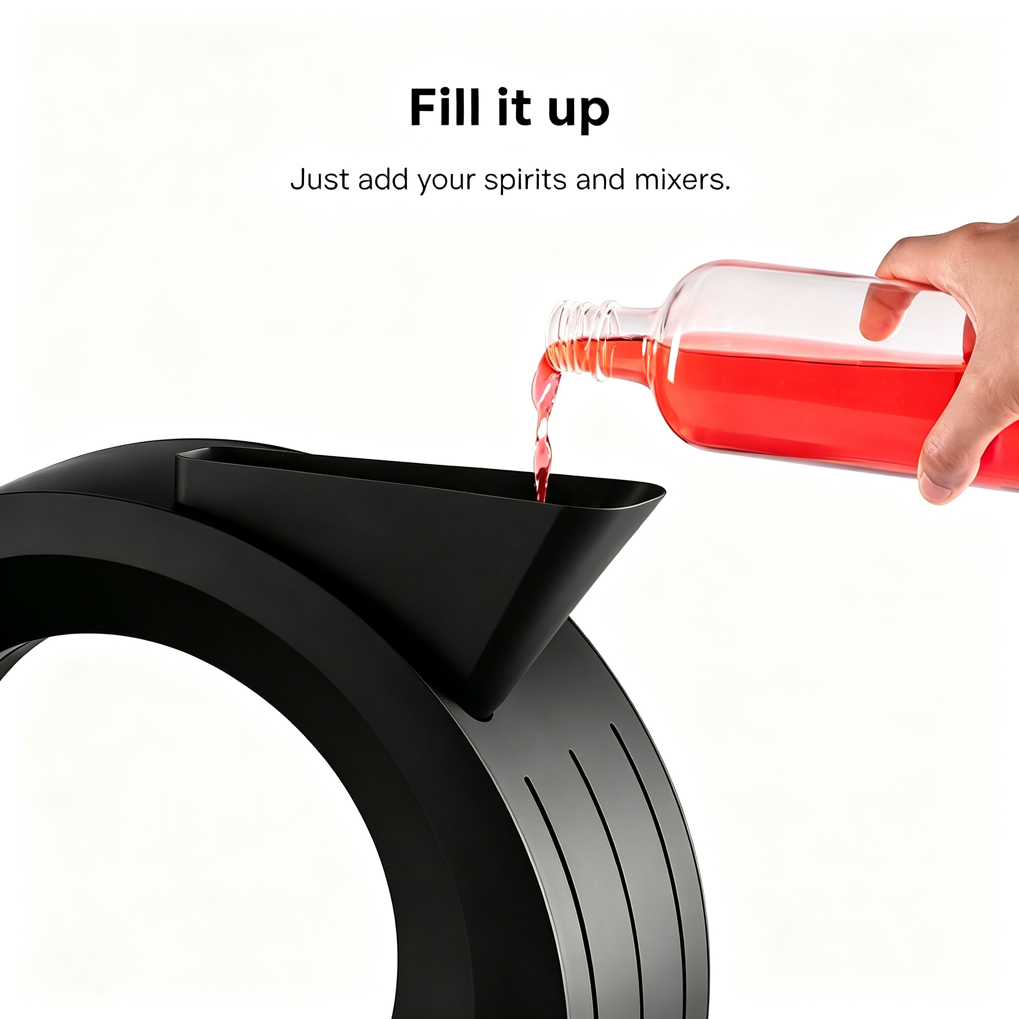 360 Cocktail Maker Machine (Black) : Drink Maker for Cocktails, Mixed Drinks, and Mocktails