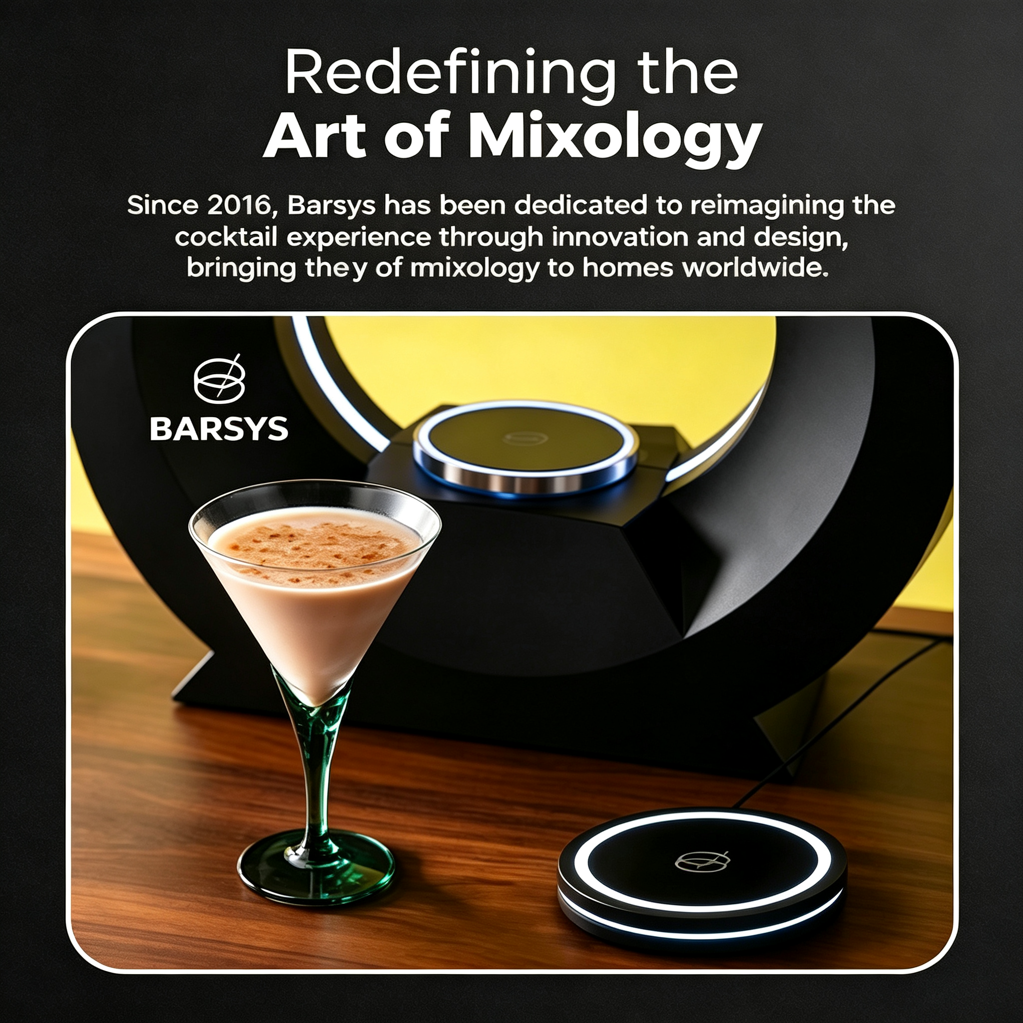360 Cocktail Maker Machine (Black) : Drink Maker for Cocktails, Mixed Drinks, and Mocktails