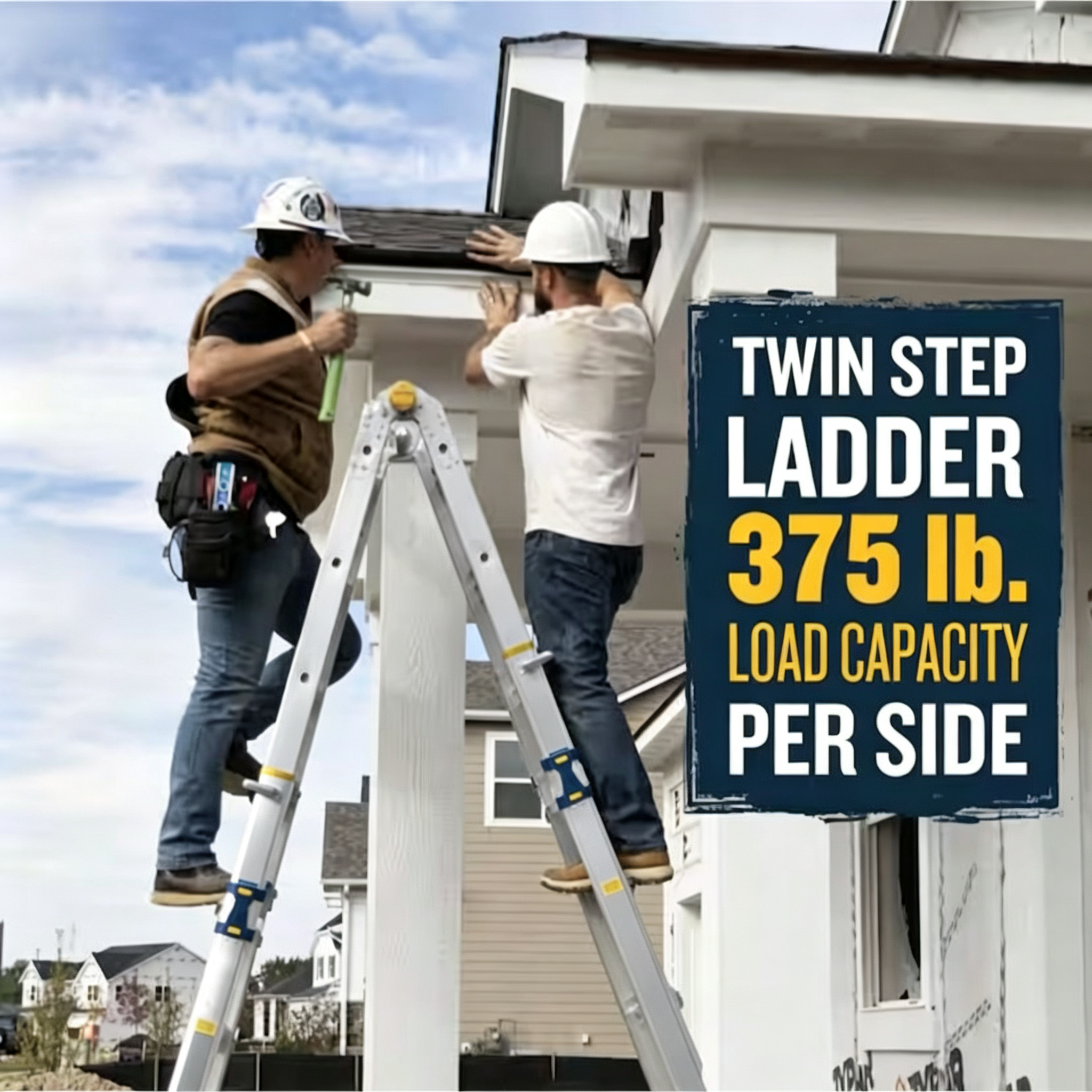 Gorilla Multi-Position Pro Ladder, 375 lb. Type IAA Duty Rating with Built-In Hands-Free Leveling