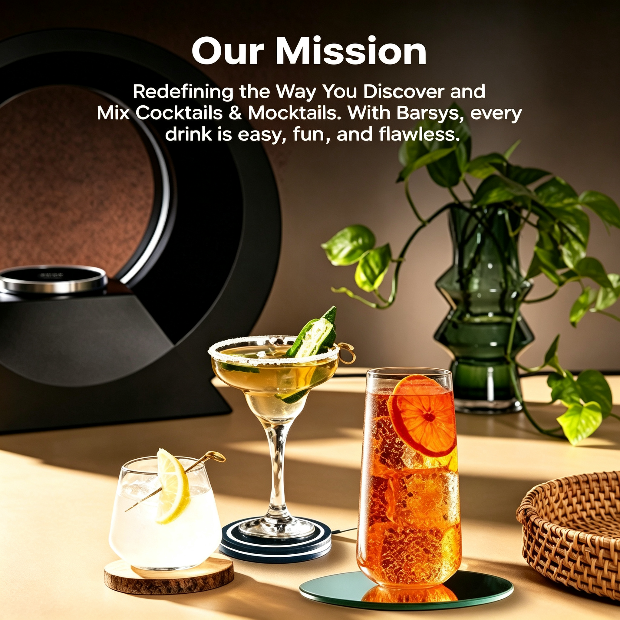 360 Cocktail Maker Machine (Black) : Drink Maker for Cocktails, Mixed Drinks, and Mocktails