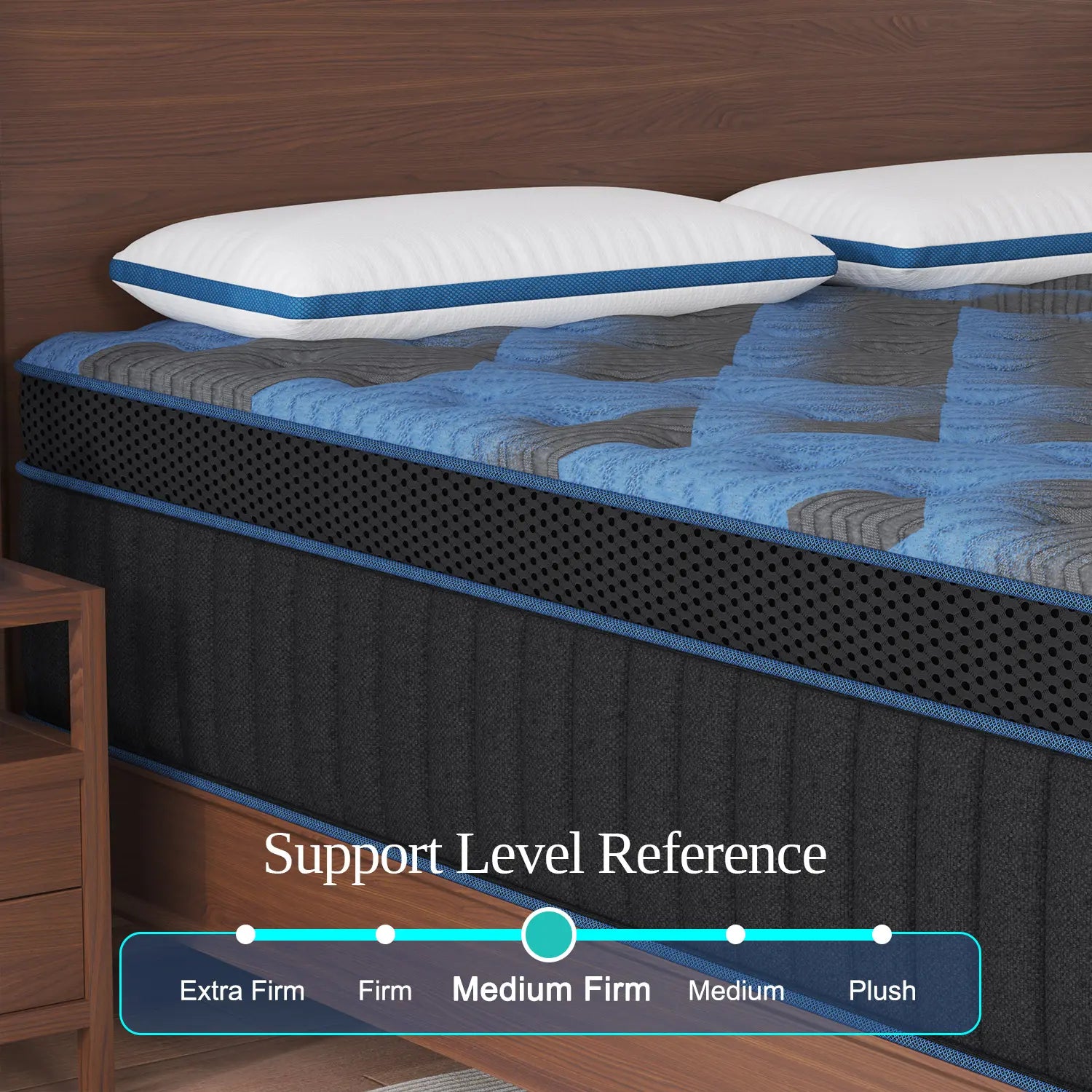 12"/14" Hybrid Mattress in a Box | Memory Foam & Pocket Springs | Medium Firm | Lumbar Support
