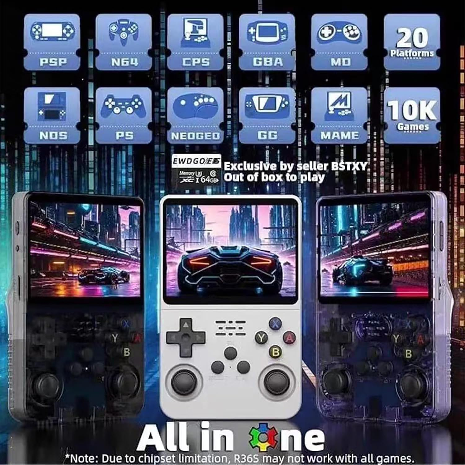 Retro Handheld Game Console – 10000+ Built-In Games
