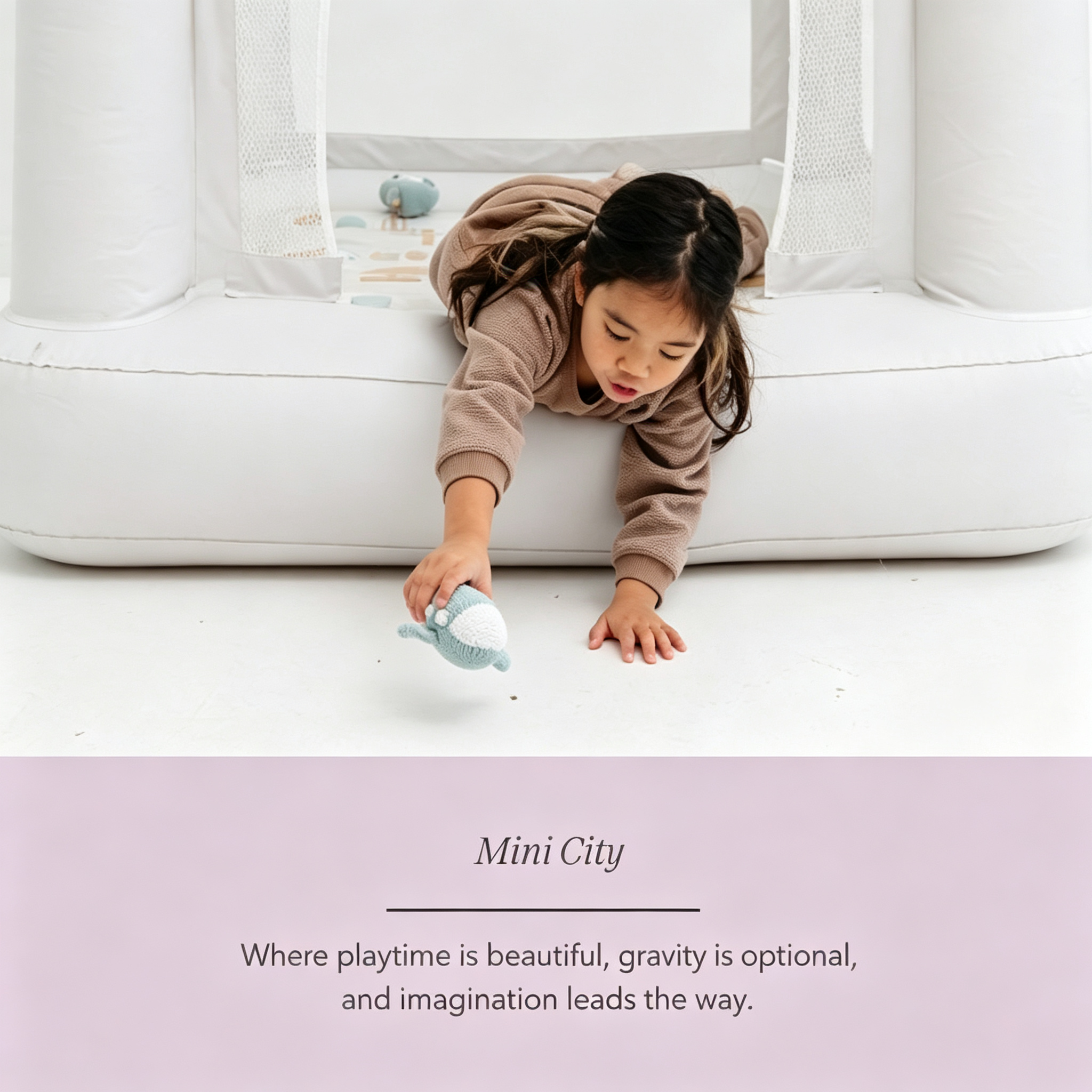 Mini Bounce House,Jumping House for Indoor Play, Bouncy Castle for Toddlers & Kids 3-6, Easy Set Up & Storage