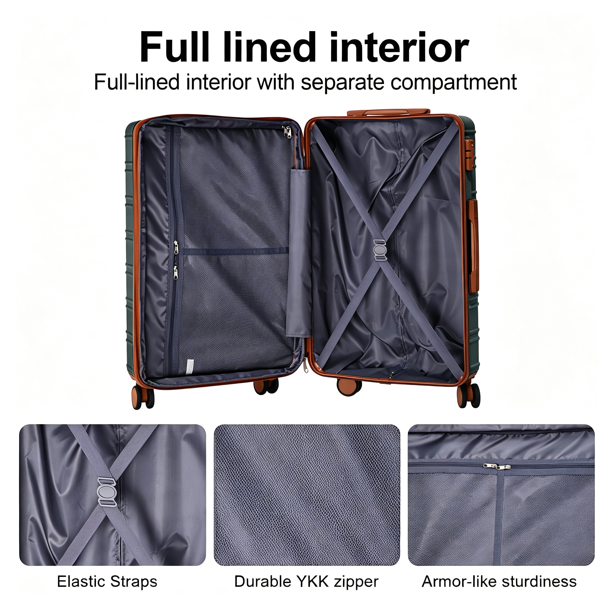 4 Piece Luggage Set Expandable ABS Travel Suitcase Set TSA Lock Hardshell Durable Lightweight Traveling Luggage Sets Gift for Back to School (28in26in20in13in)
