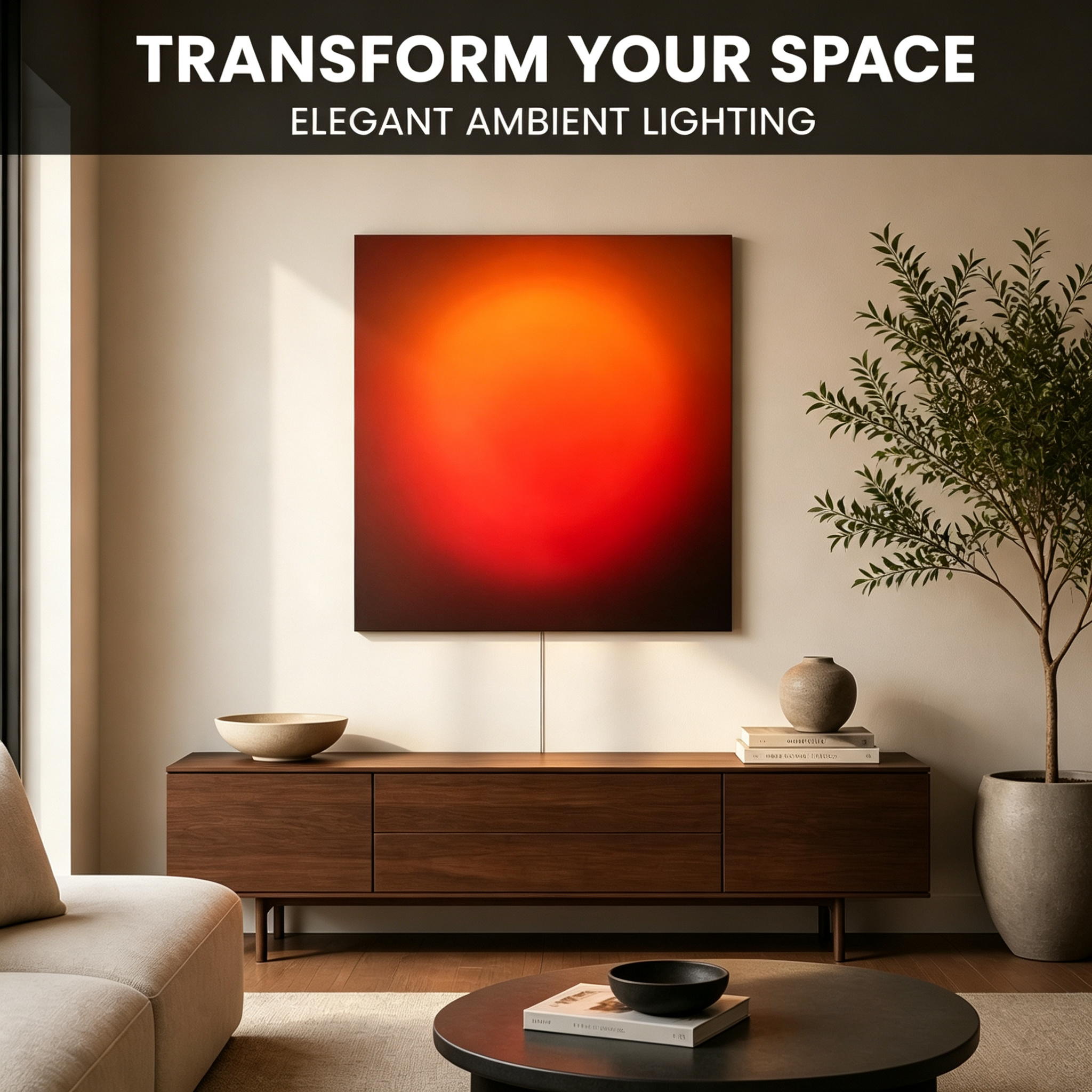 LED illuminated wall decor for hotel lobbies and corridors| Modern sunrise & sunset light box with durable aluminum frame.