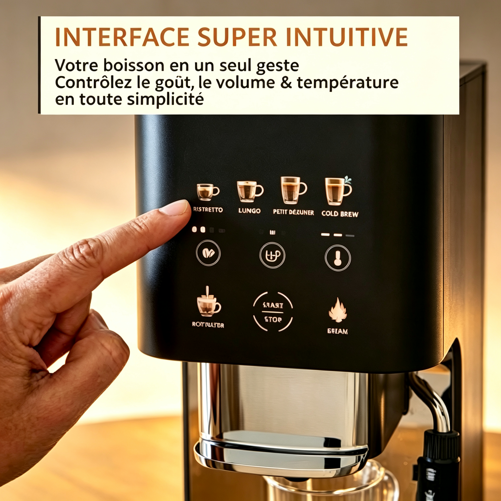 Coffee Crush Experience Bean-To-Cup Coffee Maker | Ultra Compact Espresso Machine, Makes Cold Brew & Milk-Based Coffee Recipes