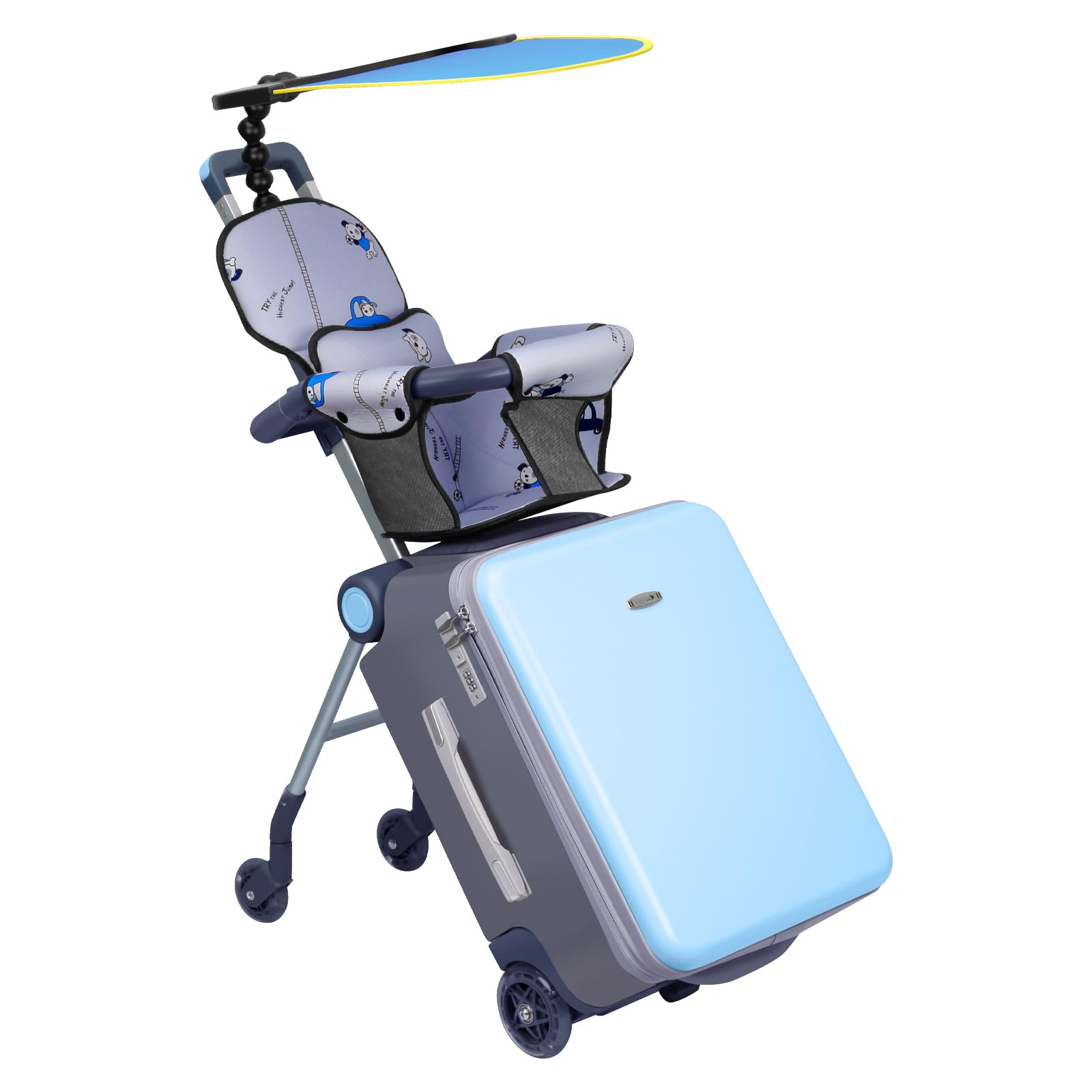 Expandable Luggage with Spinner Wheels,Large Suitcases with Child Seat Design,Hard Luggage for Women and Men,20 inch Hardside Carry on Luggage for Travel